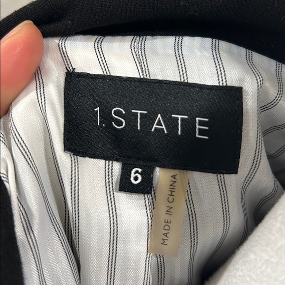 $255 1.STATE Women's Blue Wild One Panel Plaid One-Button Jacket Blazer Size 6 - Picture 2 of 15